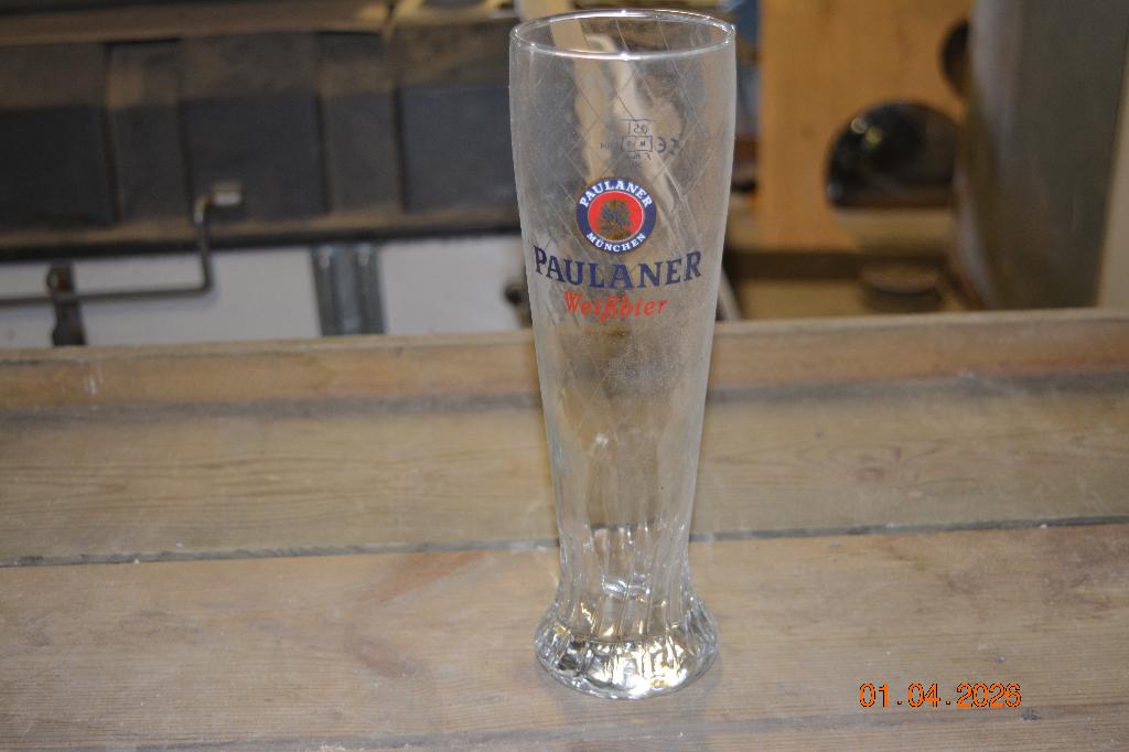 Paulaner Weizenbier Glazen - Set van 9, Ophalen, Glas of Glazen, Gebruikt, Glas