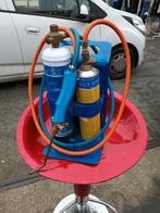 Draagbare gasbrander set met twee gasflessen, Ophalen of Verzenden, Gebruikt, Minder dan 150 ampère, Overige typen