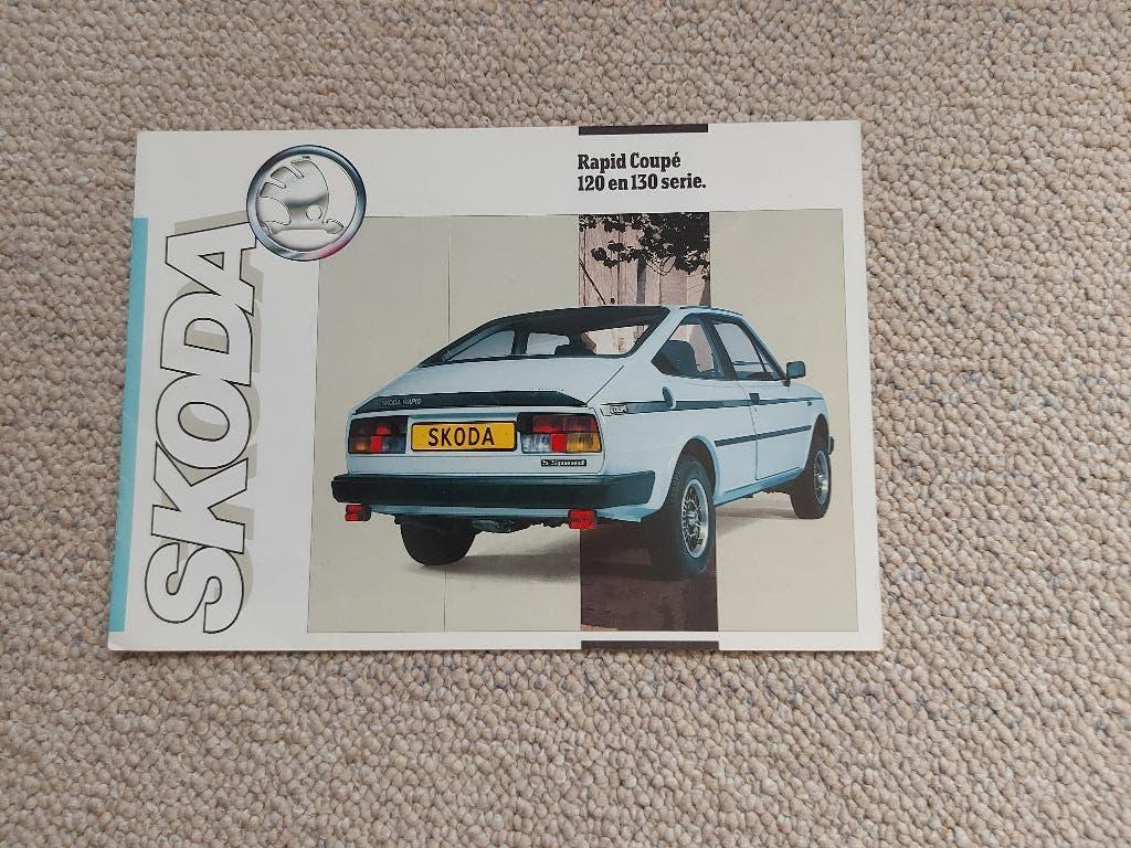 Folder Skoda Rapid Coupe 120 en 130 Serie, Ophalen of Verzenden, Zo goed als nieuw, Overige merken