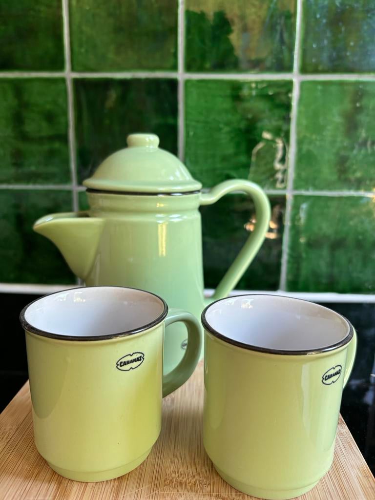 Cabanaz theeset, Antiek en Kunst, Antiek | Emaille, Ophalen
