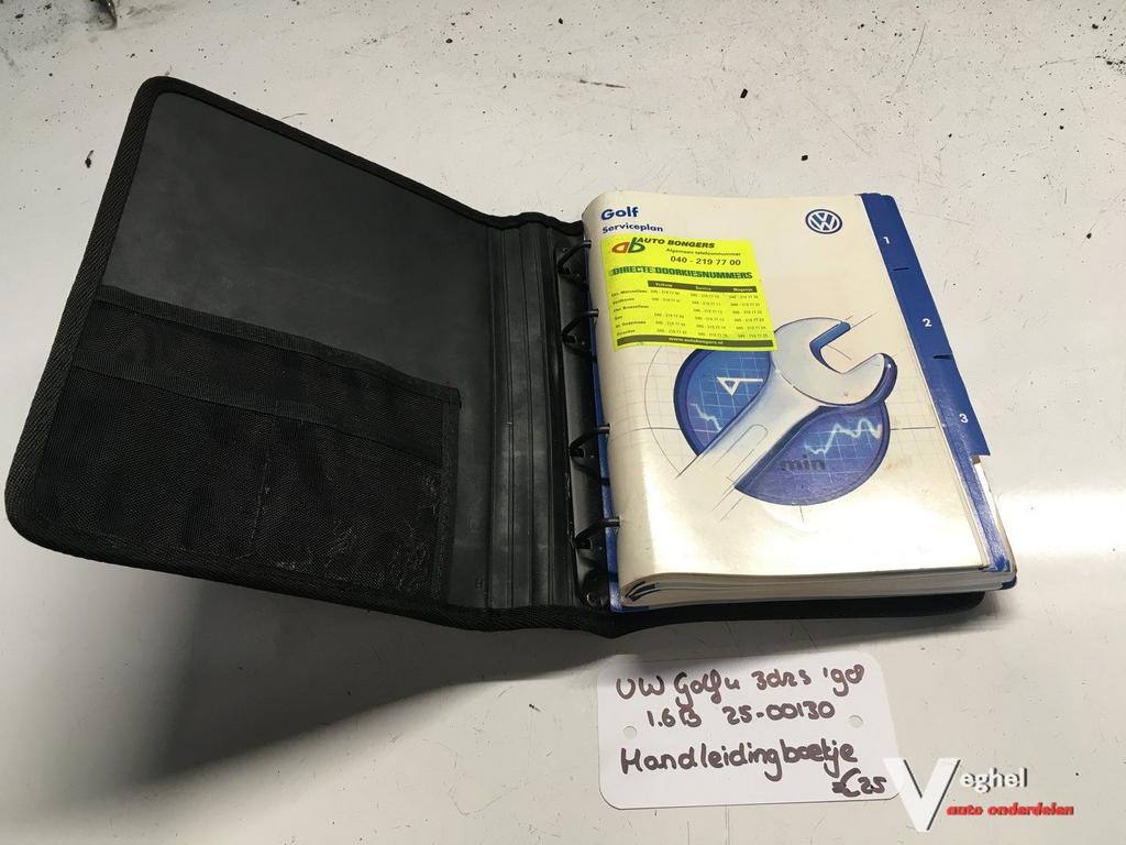 Vw Golf 4 3 drs 1.6 Benzine 1998  2500130  Instructieboekje, Ophalen of Verzenden