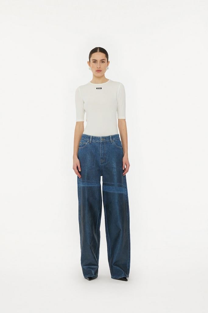 Rotate coated wide leg jeans nieuw, Kleding | Dames, Spijkerbroeken en Jeans, Blauw, Nieuw, Ophalen of Verzenden, W27 (confectie 34) of kleiner