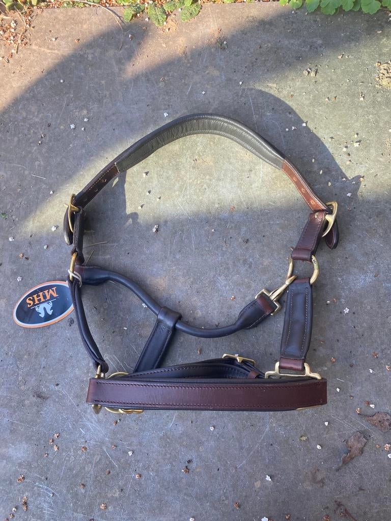 MHS Leren halster bruin, Dieren en Toebehoren, Ophalen of Verzenden, Zo goed als nieuw, Overige soorten