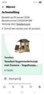 Vogelhuisje met camera en zonnepaneel, Ophalen