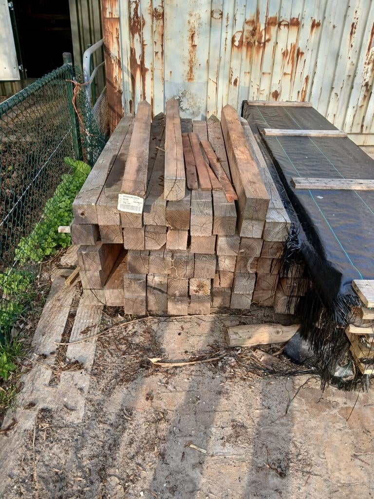 Nieuwe Eiken beschoeiing Schotten en palen, Ophalen, Nieuw, 250 cm of meer, Palen