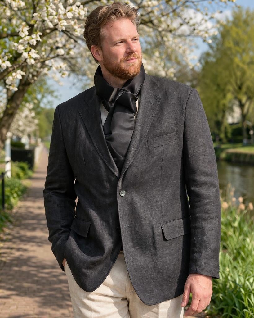 Pall Mall 100% linnen jasje, diepzwart, nieuw, XXL/56 €69.95, Verzenden, Zwart, Pall Mall, Maat 56/58 (XL)