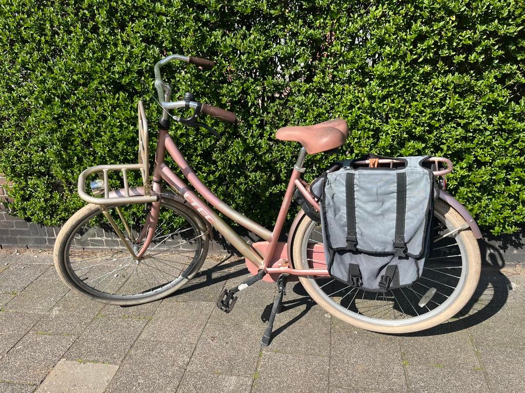 Dames fiets roze met witte banden, Fietsen en Brommers, Fietsen | Dames | Omafietsen, Ophalen, Zo goed als nieuw