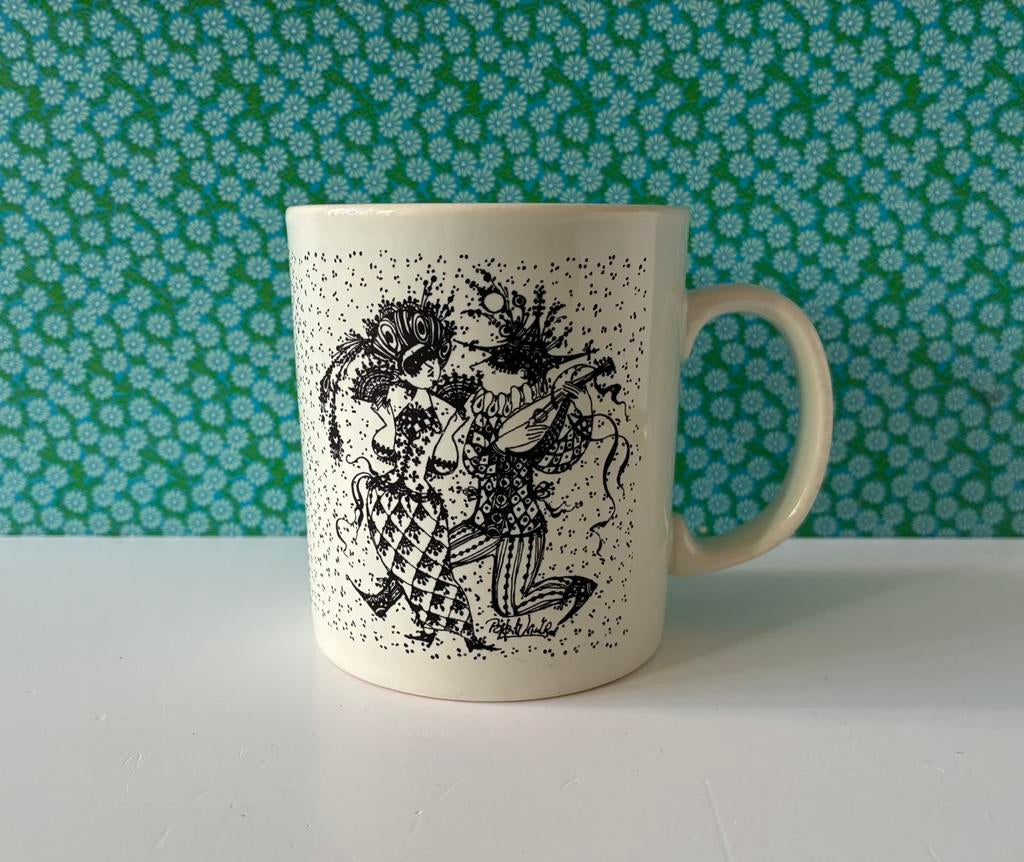 Vintage mok Februar Maskerade Bjørn Wiinblad Denmark, Huis en Inrichting, Keuken | Servies, Gebruikt, Ophalen of Verzenden, Nvt