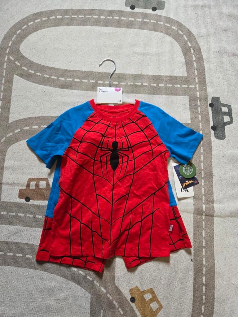Nieuw: pyjama shortama Spiderman 116, Nacht- of Onderkleding, C&A, Nieuw, Ophalen of Verzenden