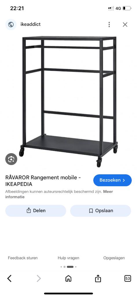 Kleding rek ravaror IKEA, Ophalen, Zo goed als nieuw