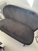 Woood bankje Sara fluweel zwart, Ophalen, Tweepersoons, 75 tot 100 cm, Zo goed als nieuw