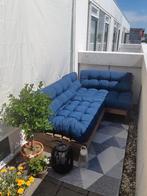 Set kussens Palletbank + bewaarhoes, Tuin en Terras, Tuinmeubel-accessoires, Ophalen, Gebruikt