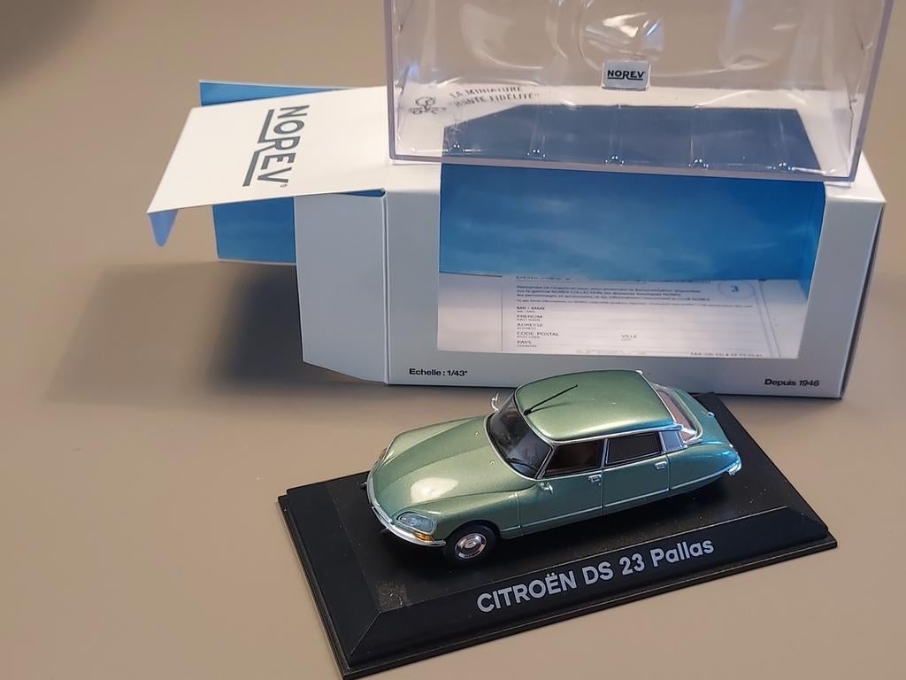 Citroën DS 23 Pallas groenmetallic 1:43 Norev nieuw in doos, Ophalen of Verzenden, Nieuw, Auto