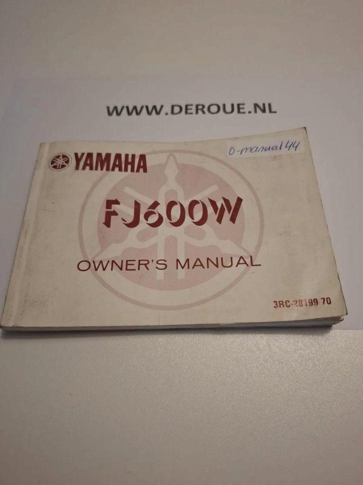 44 0WNERS MANUAL YAMAHA FJ600W 1988 USED, Motoren, Handleidingen en Instructieboekjes, Yamaha, Ophalen of Verzenden