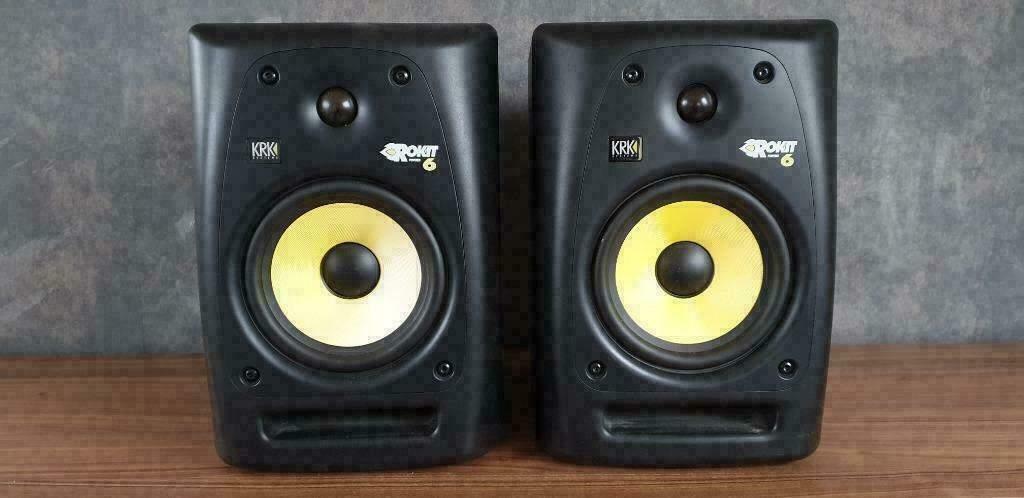 2x KRK Rokit 6 G2 studio monitoren 5 speakers 7 luidspeaker, Overige merken, Ophalen of Verzenden, Zo goed als nieuw, 120 watt of meer