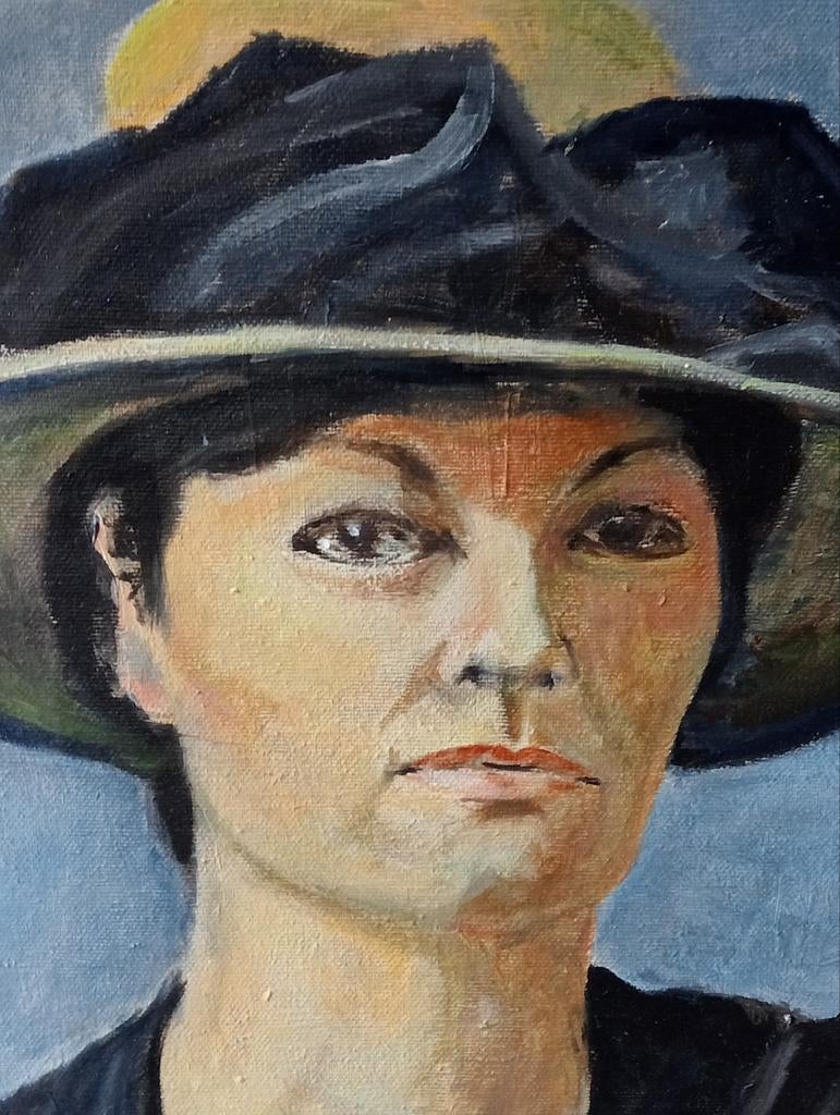 Valerie Overdijk 1993 portret olieverf op doek, Ophalen of Verzenden