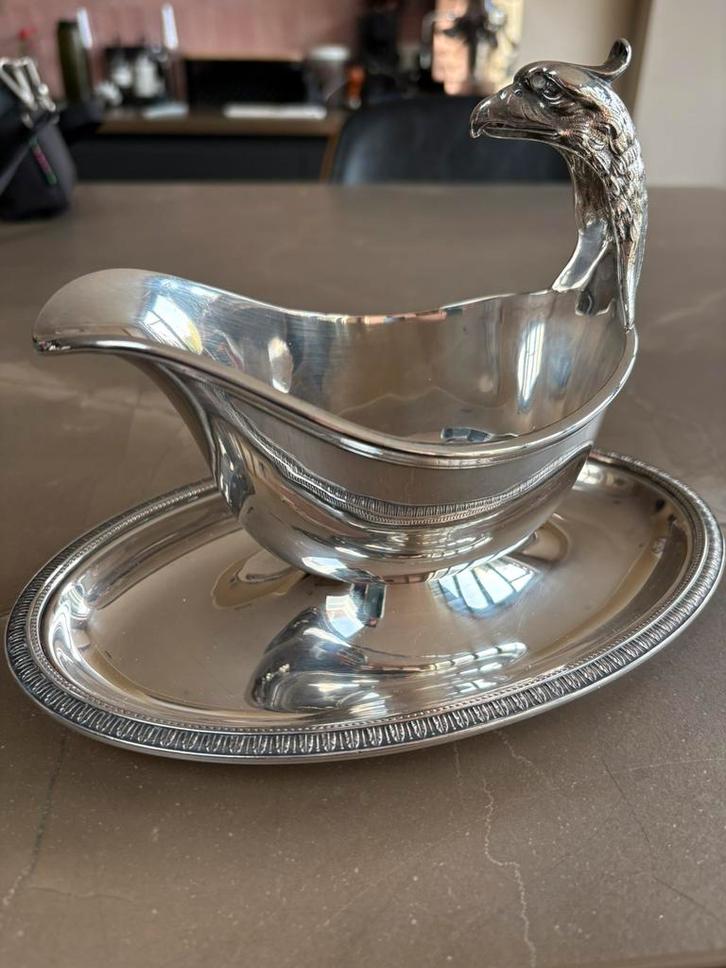 Christofle verzilverde sauskom, Antiek en Kunst, Antiek | Goud en Zilver, Zilver, Ophalen of Verzenden