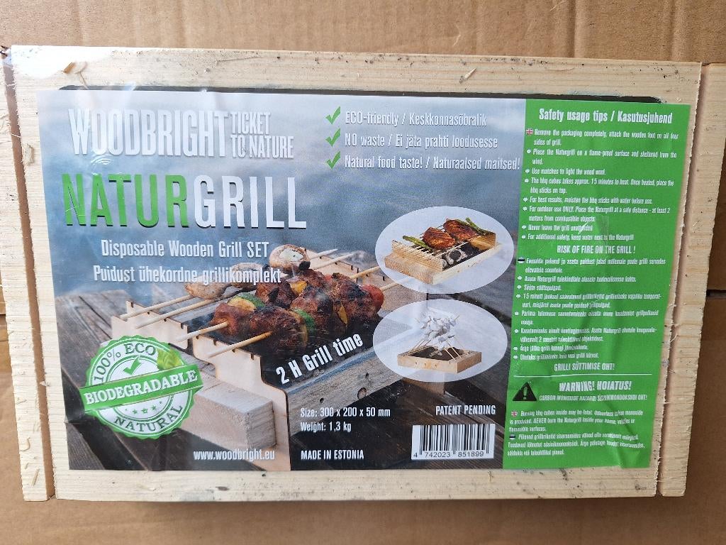 Wegwerp bbq van hout. Kant en klaar., Ophalen of Verzenden, Nieuw