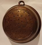 Antieke grote rood koperen vergiet/zeef, Ophalen of Verzenden, Koper