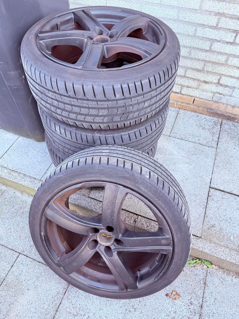 Set van 4 velgen met banden 18 inch, Ophalen, 18 inch, Gebruikt, Banden en Velgen
