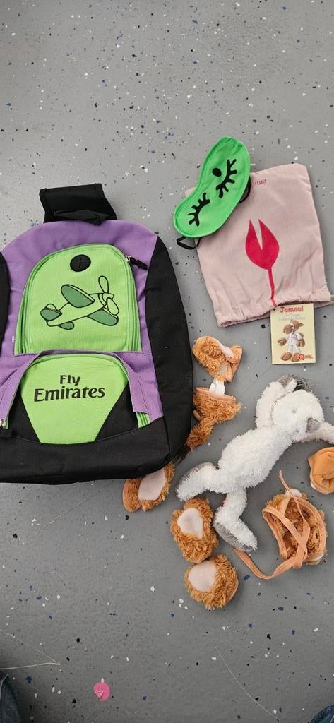 Fly Emirates Kinder Rugzak met Knuffel en Accessoires, Ophalen of Verzenden, Zo goed als nieuw