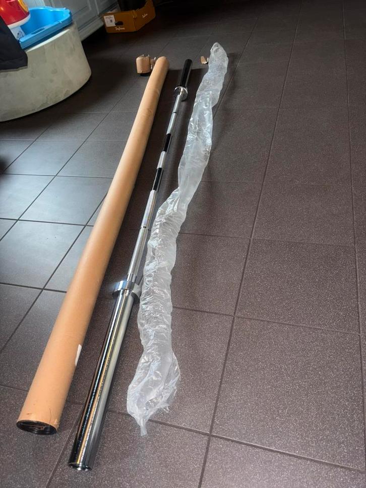 NIEUW - starfit olympische halterstang 220 cm - 20 kg, Sport en Fitness, Fitnessmaterialen, Nieuw, Halterstangen, Armen, Ophalen