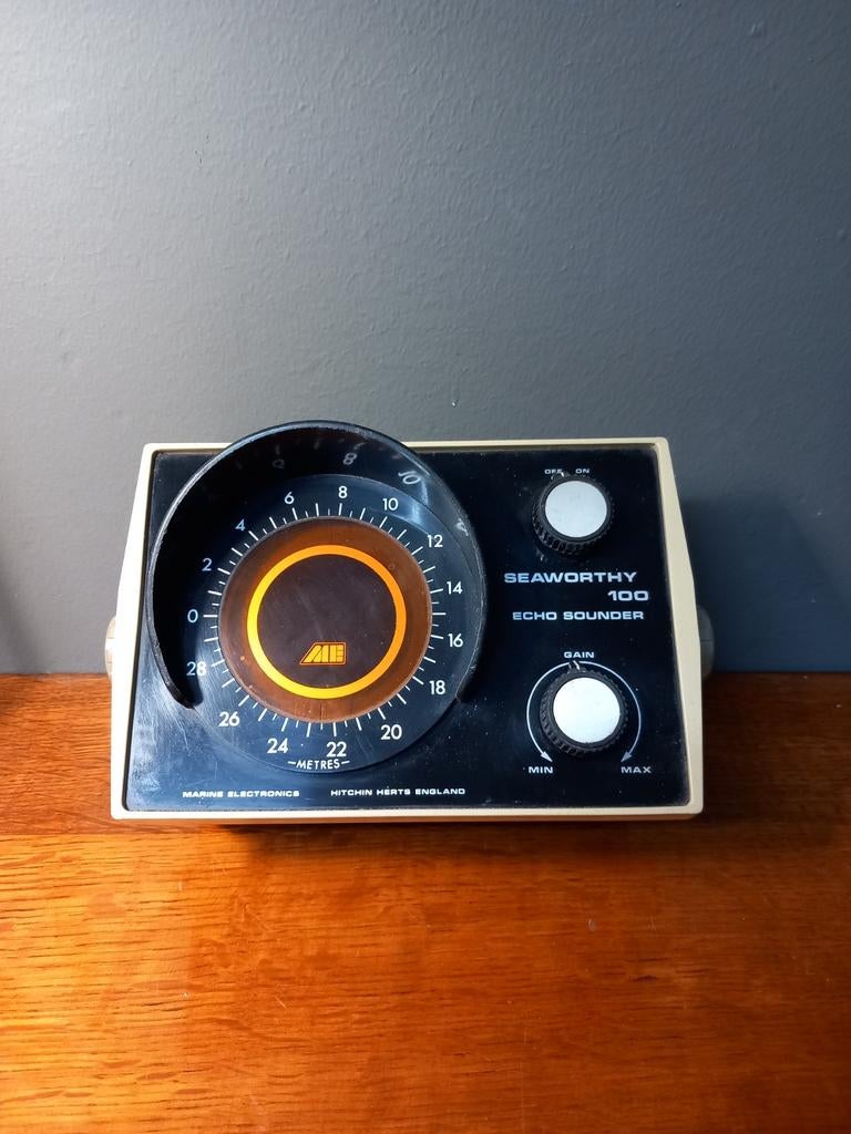 Oude vintage dieptemeter, Ophalen of Verzenden, Gebruikt, Kaartplotter of Fish Finder