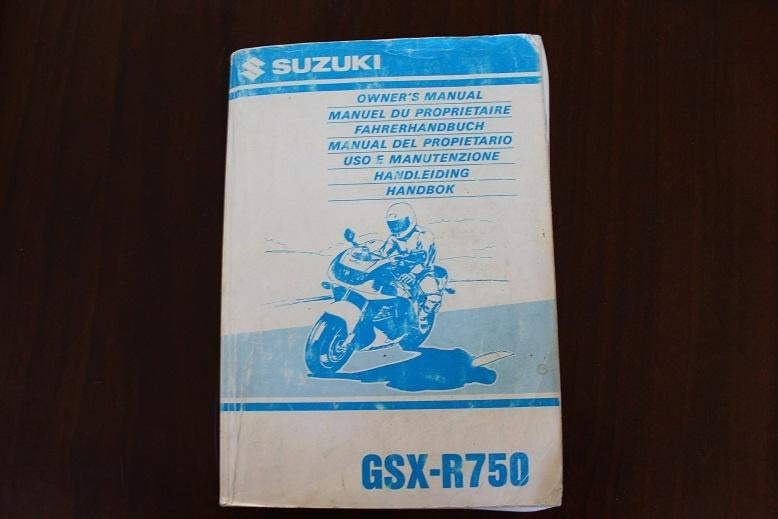 Suzuki GSX-R750 1998 motorfiets handleiding owner's manual, Motoren, Handleidingen en Instructieboekjes, Ophalen of Verzenden