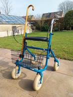 Rollator van premis met mandje en stok, Ophalen, Gebruikt