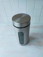 Voorraadbus/Pot RVS, Voorraadpot, Ophalen, Zo goed als nieuw, Glas