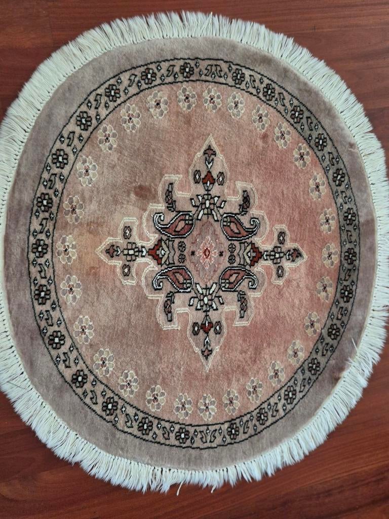 Rond Perzisch tapijt 92x100, Rond, Ophalen of Verzenden, Zo goed als nieuw, 100 tot 150 cm