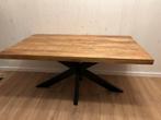 Eettafel mangohout, nieuw 160x90x76, Ophalen, 50 tot 100 cm, Zo goed als nieuw, 150 tot 200 cm