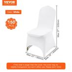 Stretch Spandex stoelhoezen (150 stuks, wit), Ophalen, Zo goed als nieuw, Geboorte of Huwelijk