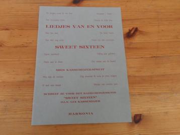 Liedjes van en voor Sweet Sixteen - Karsemeijer - Spruit beschikbaar voor biedingen