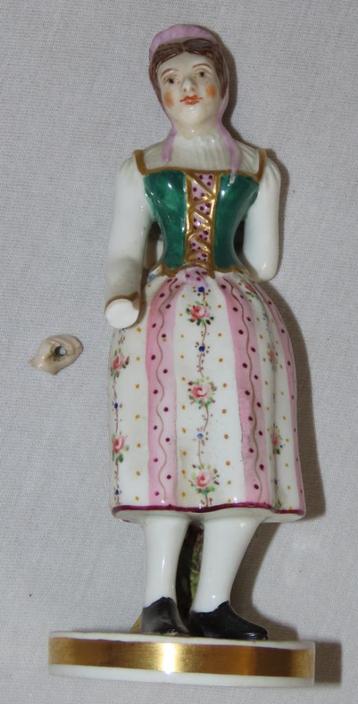 Antiek Derby porseleinen beeldje uit Engeland, 1800-1825 beschikbaar voor biedingen