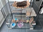 Hamster kooi met attributen, Minder dan 60 cm, Kooi, Minder dan 75 cm, Ophalen of Verzenden