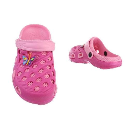 Rubberen sandalen gekleurde vlinder - fuchsia mt 34, Kinderen en Baby's, Kinderkleding | Schoenen en Sokken, Nieuw, Overige typen