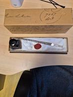 Vintage Kalligrafieset met Inktpot en Veer, Ophalen of Verzenden, Gebruikt, Onbekend