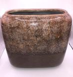 Moderne keramische vaas – rechthoekig design, Overige kleuren, Aardewerk of Porselein, Ophalen of Verzenden, Zo goed als nieuw