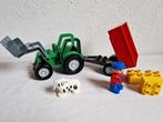 Duplo tractor met voorlader en kiepkar, Ophalen of Verzenden, Gebruikt, Duplo