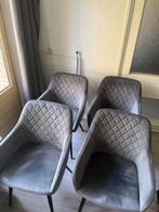 Mooie eetkamerstoelen, kleine schade, Huis en Inrichting, Stoelen, Gebruikt, Ophalen of Verzenden, Vier, Stof