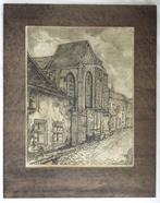 Antiek ets met passe-partout., Ophalen of Verzenden