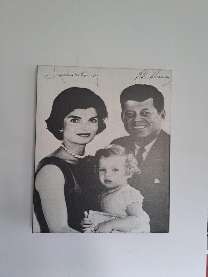 Schitterende foto van de Kennedy's in zwart/wit, Huis en Inrichting, Woonaccessoires | Schilderijen, Tekeningen en Foto's, Zo goed als nieuw