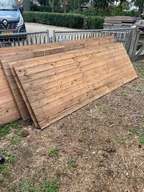 Houten vloerdelen wand plafondplaten panelen scherm hout, Doe-het-zelf en Verbouw, Platen en Panelen, Hout, Ophalen of Verzenden