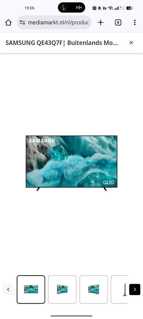 Samsung QLED 43 inch - Kapot Scherm, verder nieuw, Audio, Tv en Foto, Televisies, Niet werkend, QLED, 40 tot 60 cm, 4k (UHD), Samsung