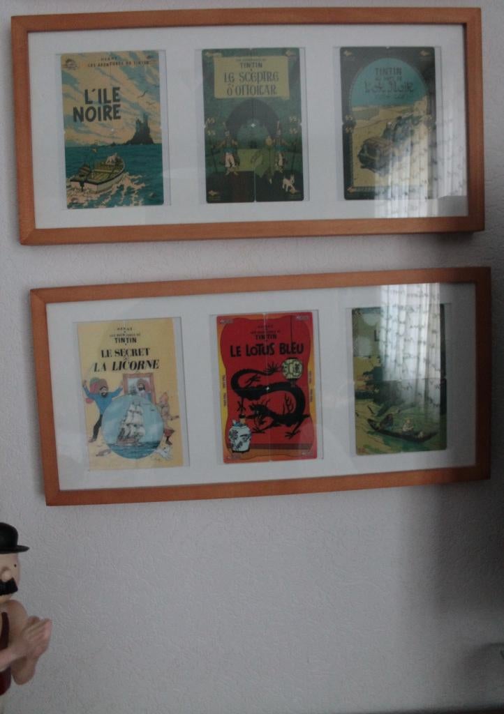 Kuifje telefoonkaarten in lijst, Ophalen of Verzenden, Nieuw