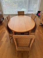 Het Hart van Elke Gezellige Maaltijd, Huis en Inrichting, Tafels | Eettafels, Ophalen, 100 tot 150 cm, Eikenhout, Zo goed als nieuw