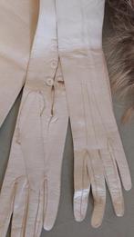 Antieke leren gala/avondhandschoenen brocante, Ophalen of Verzenden