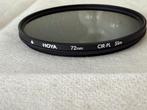 Hoya 72mm CR-PL polarisatie filter, Ophalen of Verzenden, Zo goed als nieuw, 70 tot 80 mm, Polarisatiefilter