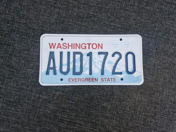 Kentekenplaat Washington USA Nummerplaat nummerbord License, Verzamelen, Automerken, Motoren en Formule 1, Gebruikt, Auto's, Ophalen of Verzenden